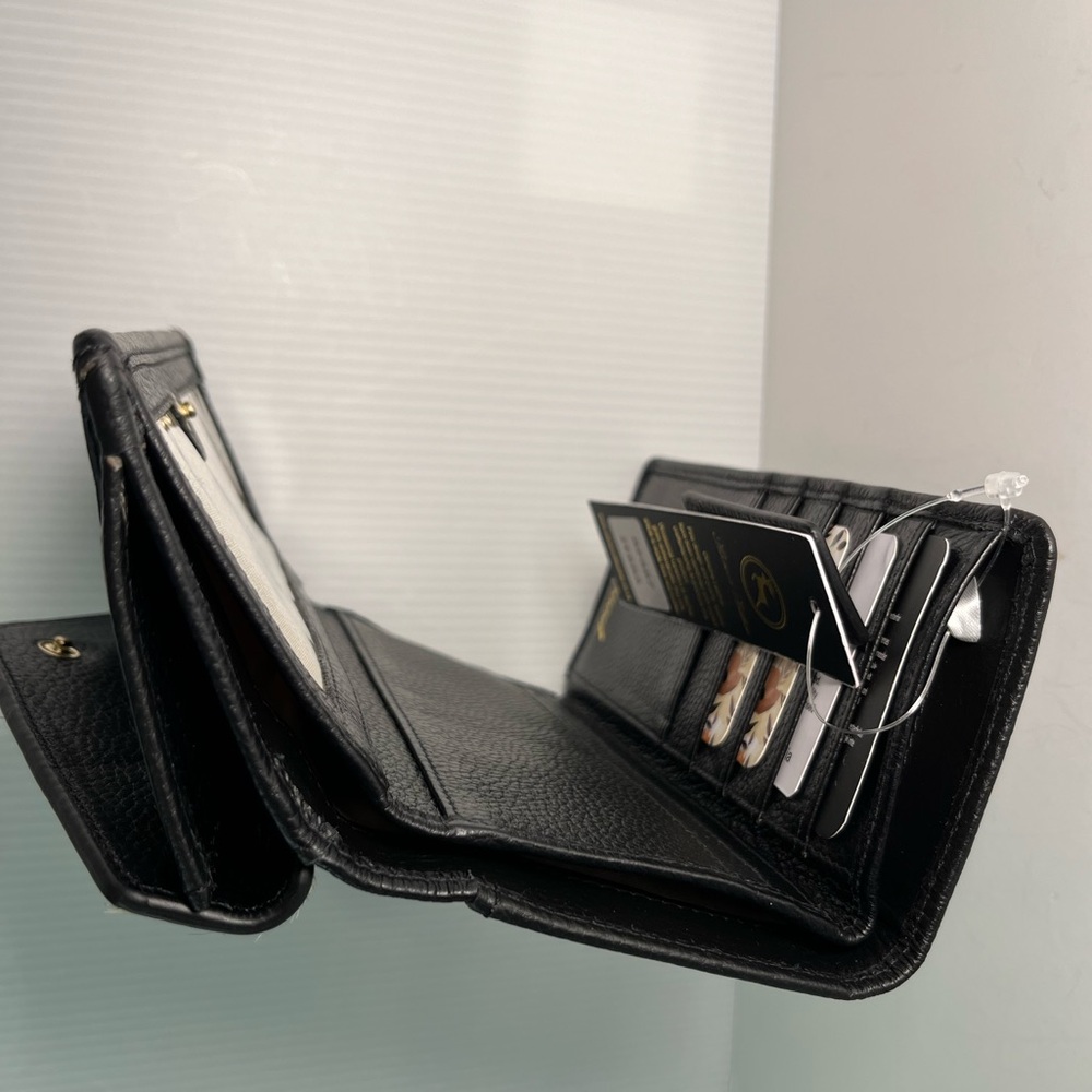 Ashwood Leather UK Genuine Pebble Leather Trifold Envelope Wallet wHaircalf flap - Picture 12 of 16